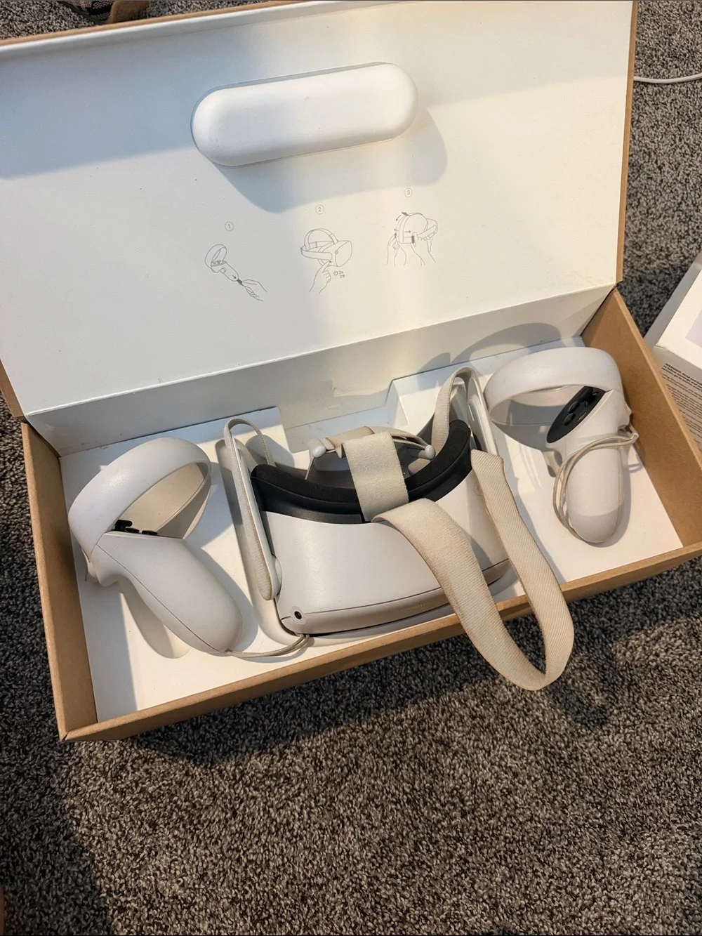 Oculus Quest 2 VR Headset - White with Light Pink Accent